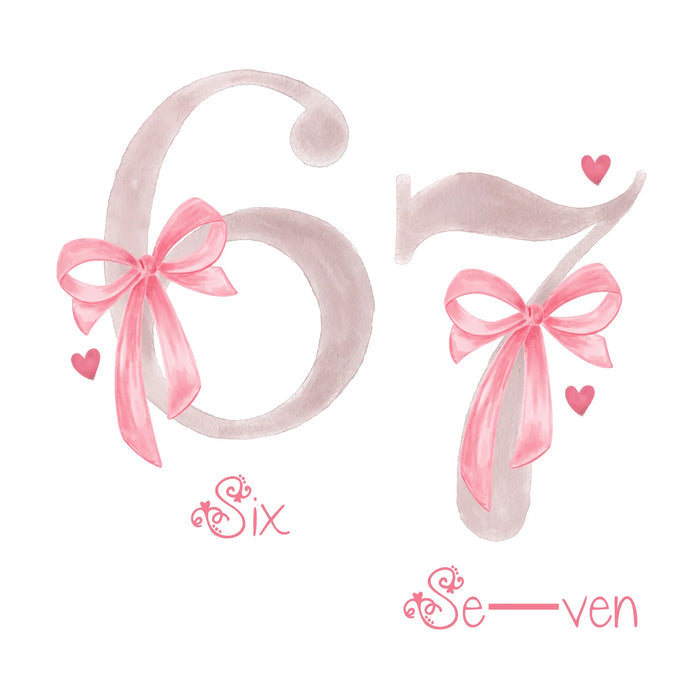 6 - 7 Pink Bow TikTok Trend Princess Tee