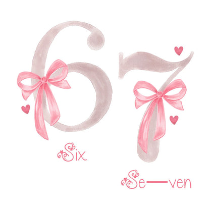 6 - 7 Pink Bow TikTok Trend Princess Tee
