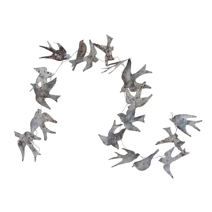 72"L Metal Wired Garland w/ Birds