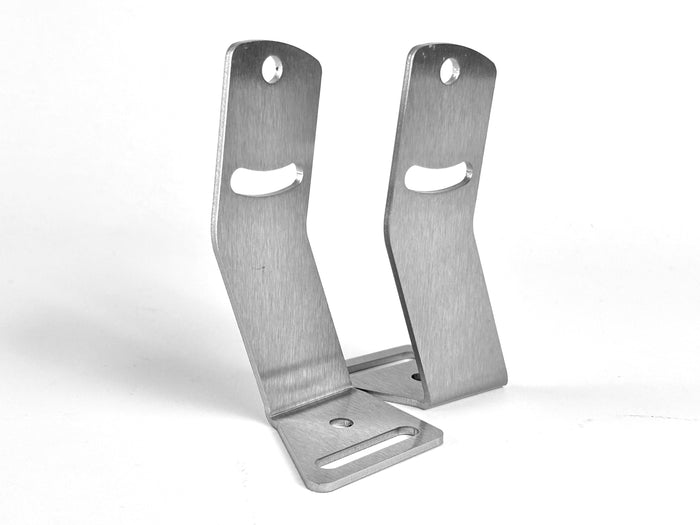 Double Row Light Bar - Tall Stainless Steel Brackets