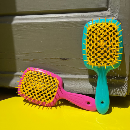 Janeke Superbrush Yellow & Neon Fuchsia