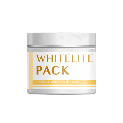 Aashi Whitelite Pack 100gm displayed in a bright ambiance, showcasing its ability to unify and brighten skin tone with the Aashi White Pack.
