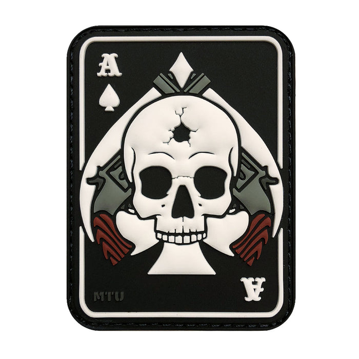Ace Of Spades Death Card Skull Cross Guns Patch