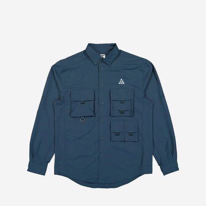 NIKE ACG DRI-FIT UV DEVASTATION TRAIL SHIRT BLUE