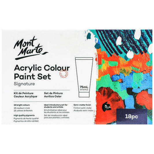 Acrylic Colour Paint Set Signature 18pc x 75ml (2.5 US fl.oz)