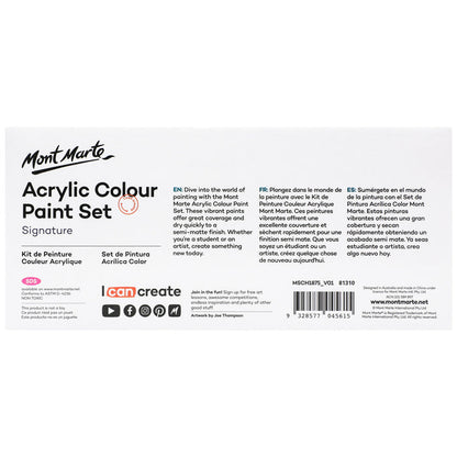 Acrylic Colour Paint Set Signature 18pc x 75ml (2.5 US fl.oz)