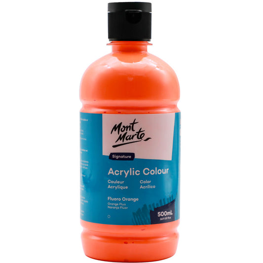 Acrylic Colour Signature 500ml (16.9 US fl.oz) - Fluoro Orange
