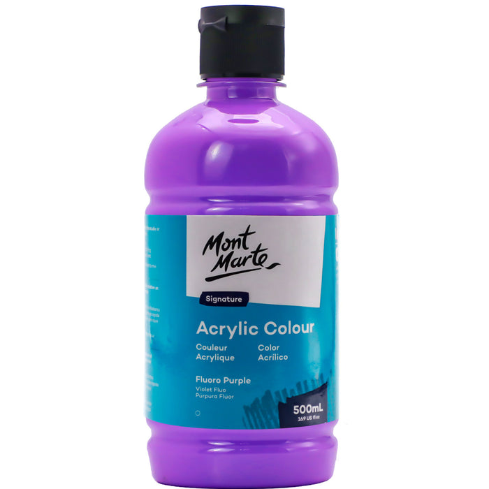 Acrylic Colour Signature 500ml (16.9 US fl.oz) - Fluoro Purple
