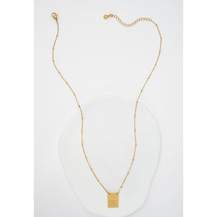 Act Justly Necklace in Gold