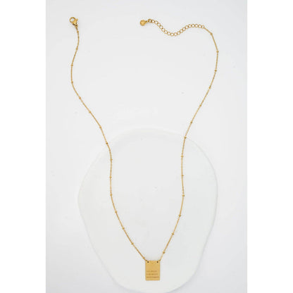 Act Justly Necklace in Gold