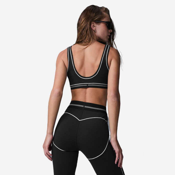 Alo Yoga Airbrush Heart Throb Bra Black/White
