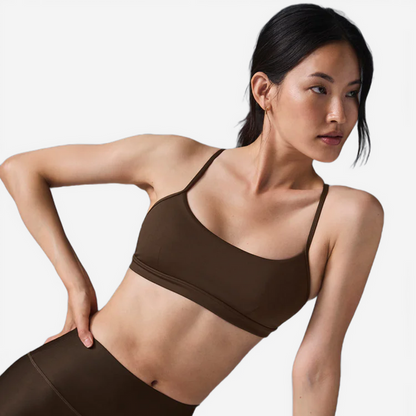 ALO YOGA AIRLIFT INTRIGUE BRA ESPRESSO