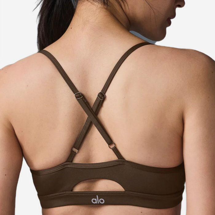 ALO YOGA AIRLIFT INTRIGUE BRA ESPRESSO