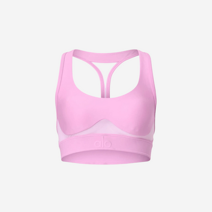 alo yoga Airlift Rebel Bra candy heart pink