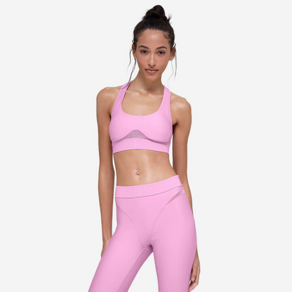 alo yoga Airlift Rebel Bra candy heart pink