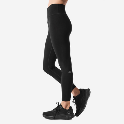ALO YOGA Alosoft High-Waist 7/8 Highlight Legging BLACK