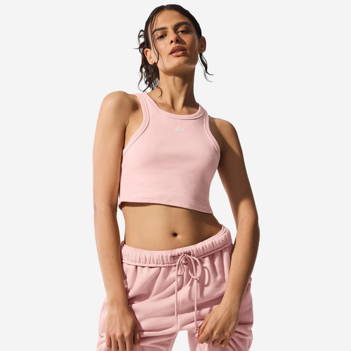 Alo Yoga Aspire Tank Pink Quartz/White