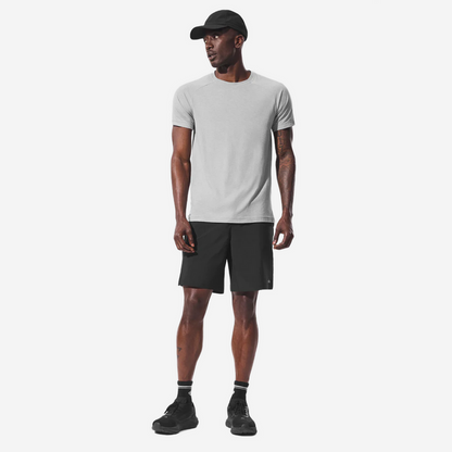 ALO YOGA TRIUMPH RAGLAN TEE HEATHER GREY