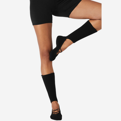 ALO YOGA Women's Strappy Siren Grip Sock BLACK