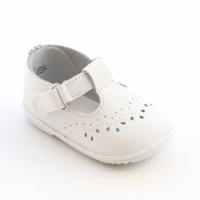 Angel White T Strap Shoe