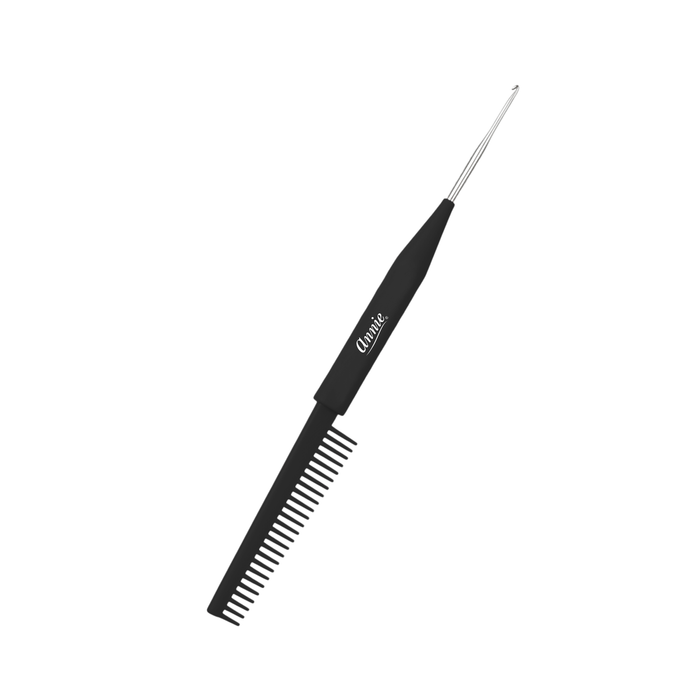 Annie Twist & Lock Comb with Crochet Hook, 1 Count, Black