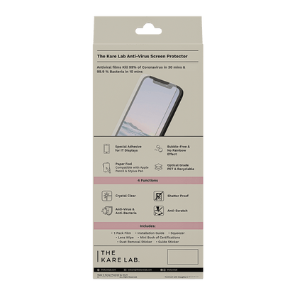 Anti-Virus iPhone Screen Protector Clear - The Kare Lab