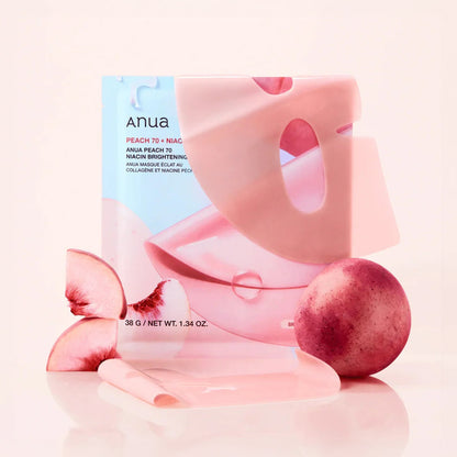 ANUA Peach 70 Niacin Brightening Collagen Mask - veido kaukė