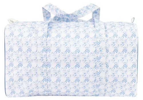 AOMI Navy Floral Duffle Bag