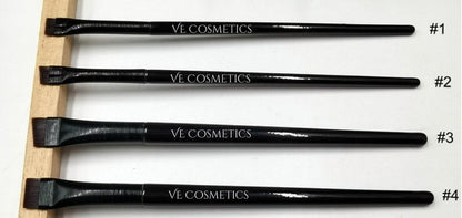 Makeup brush set for winged eyeliner and defined brows by VE Cosmetics