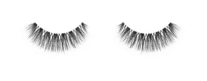 A single pair of Ardell's Faux Mink 858 eyelash inside its box indicating details on the packaging