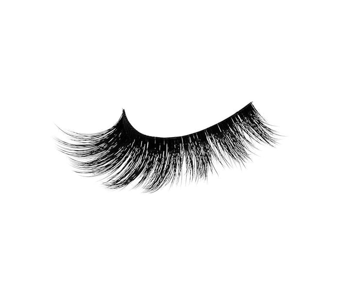 : A single pair of Ardell Faux Mink 852 showing its total volume, long length & flared lash