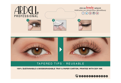 Back details of Ardell's Ecolashes 451 packaging with application & removal instructions & its inclusions