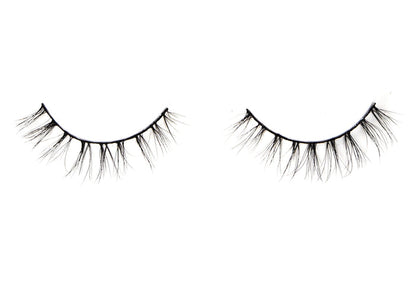 Ardell's Ecolashes 453 with multi-layered lash fibers, medium volume, medium length and a rounded shape