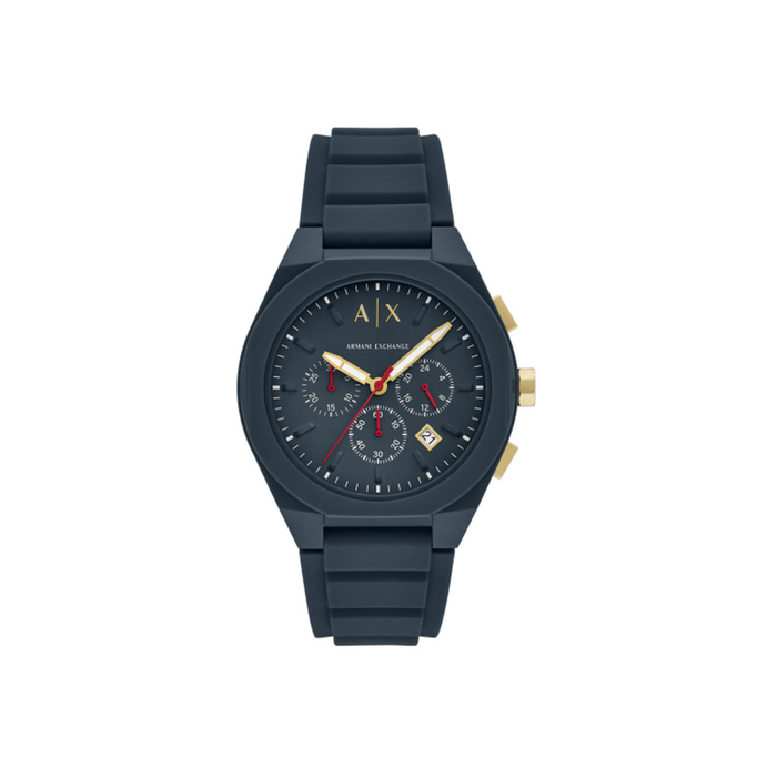 Armani Exchange Chronograph Blue Silicone Watch