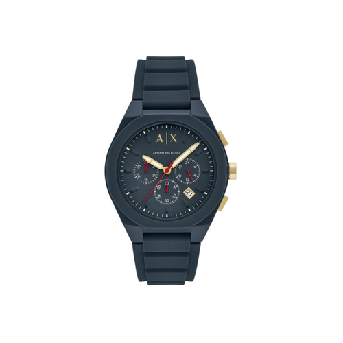Armani Exchange Chronograph Blue Silicone Watch