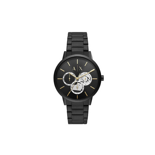 Armani Exchange Multifunction Black Stainless Steel Watch