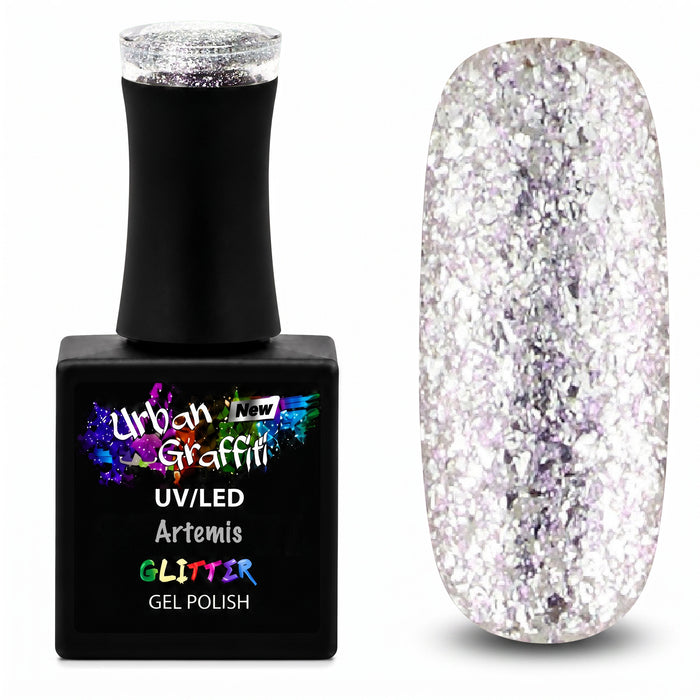 Artemis - UGGP-A0910 Urban Graffiti Silver Glitter Gel Polish 15ml