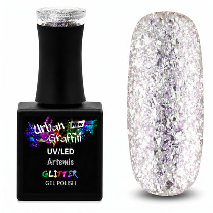 Artemis - UGGP-A0910 Urban Graffiti Silver Glitter Gel Polish 15ml