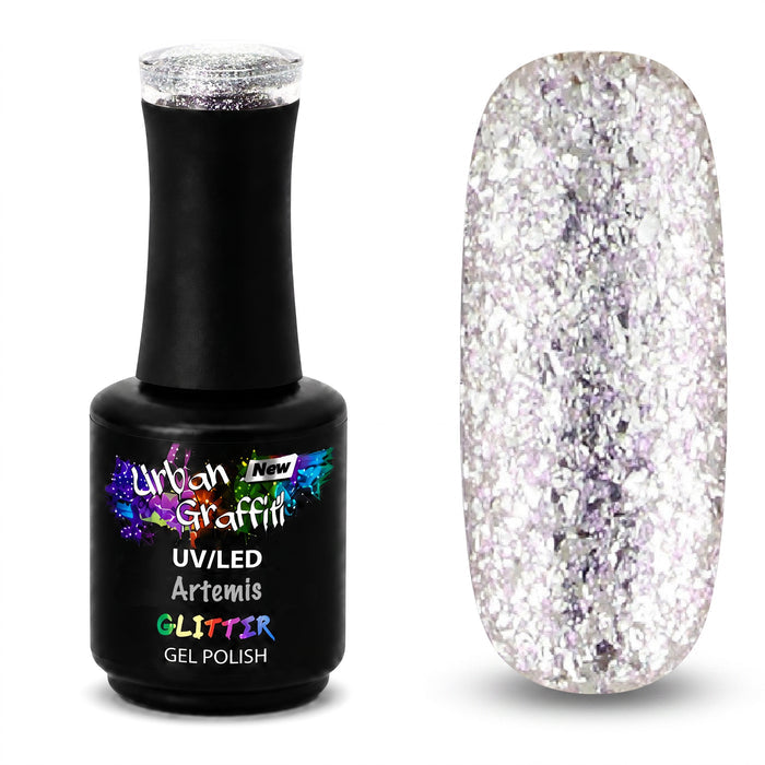 Artemis - UGGP-A0910 Urban Graffiti Silver Glitter Gel Polish 15ml