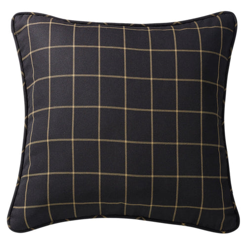 Ashbury Black Woven Tweed Euro Sham Euro Sham