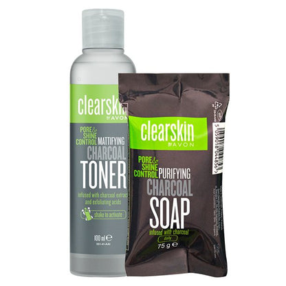 Avon Clearskin Pore & Shine Control Mattifying Charcoal Toner - 100ml
