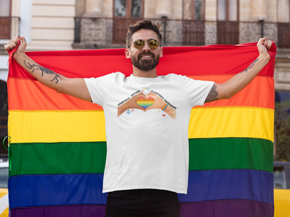 Awareness Informs, Acceptance Transforms Unisex Pride Tee