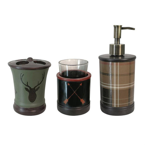 Aztec Bear 3PC Bath Countertop Accessory Set Bath Accent Set