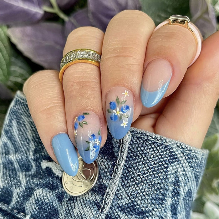 Azure Bloom | Short Almond | EASY PRESS™  | EASY PRESS™