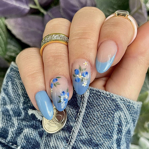 Azure Bloom | Short Almond | EASY PRESS™  | EASY PRESS™
