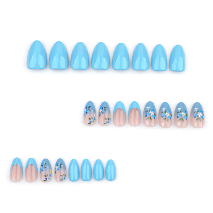 Azure Bloom | Short Almond | EASY PRESS™  | EASY PRESS™