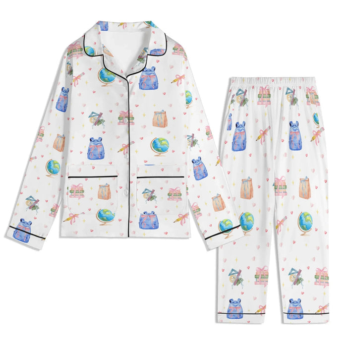 Back to School Adventures Kids Pajama Set with Pockets - Whippie's