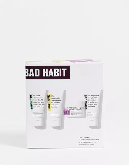 BAD HABIT Just Try Me 4 Skincare Essential مجموعة العناية بالبشرة