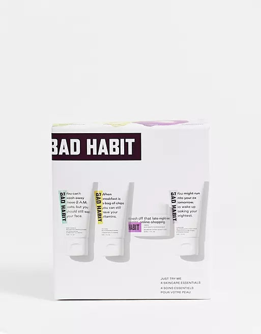 BAD HABIT Just Try Me 4 Skincare Essential مجموعة العناية بالبشرة