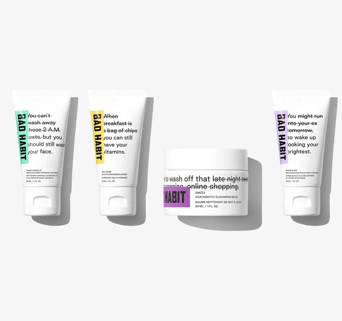 BAD HABIT Just Try Me 4 Skincare Essential مجموعة العناية بالبشرة
